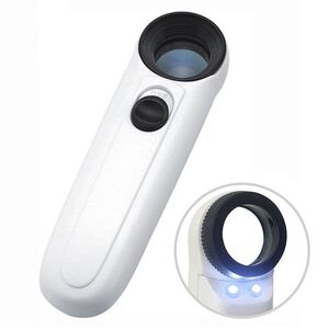 Portable pocket magnifier with backlight 6b-1b-1, diameter: 21 mm, magnification: 40X