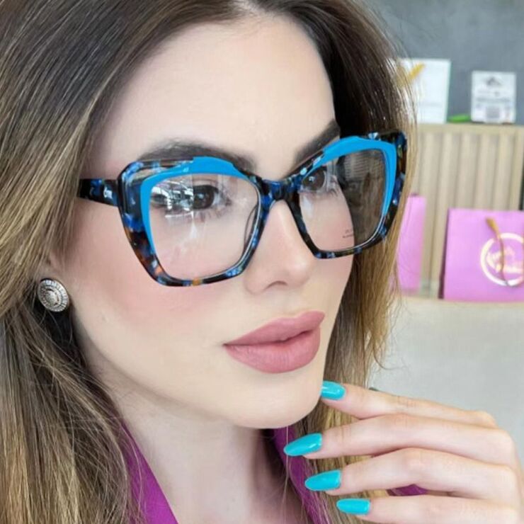 Plastic TR90 glasses with blue light protection for women TR5213-PN