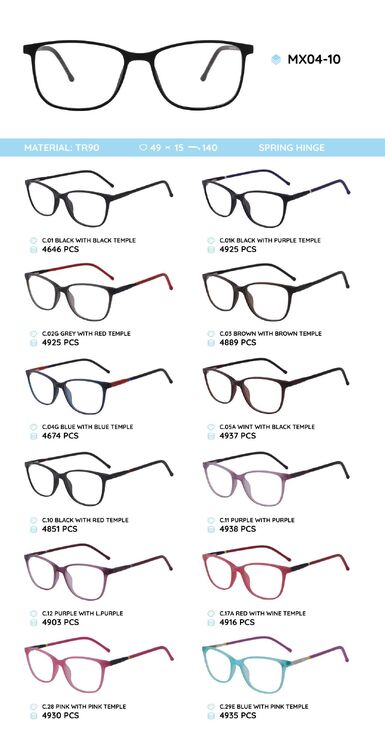 TR-90 plastic frames for glasses MX04-10