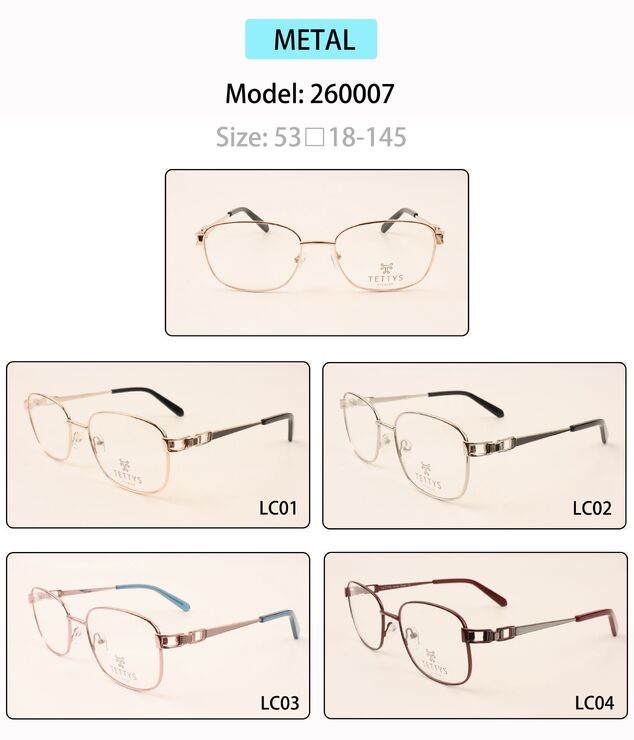 Metal eyeglasses frame for men 260007 (item in stock)