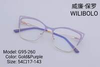 Оправа металлическая ультратонкая с флексом Wilibolo G95-260