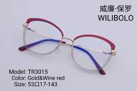 Metal +TR90 ultrathin frames with flex hinges Wilibolo TR3015