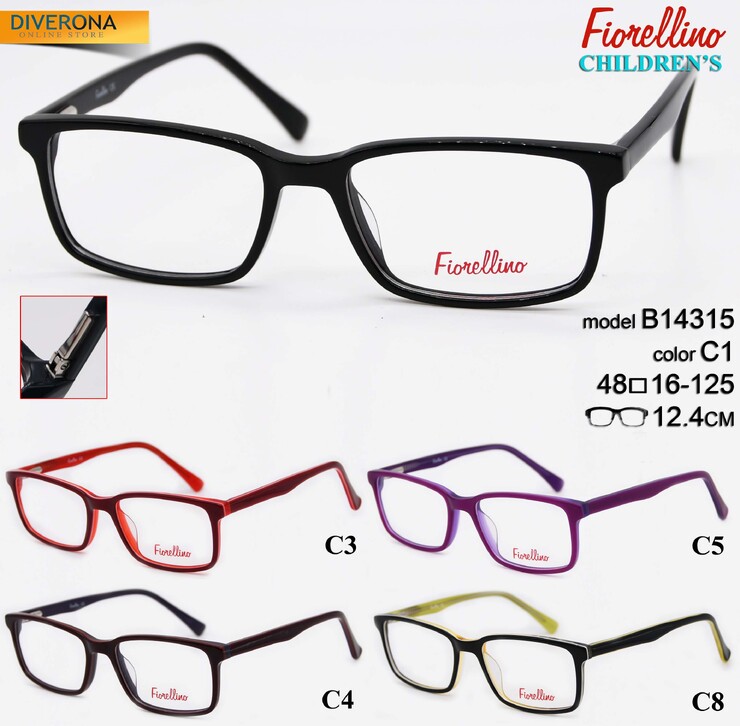 Plastic acetate frames for kids FIORELLINO B14315