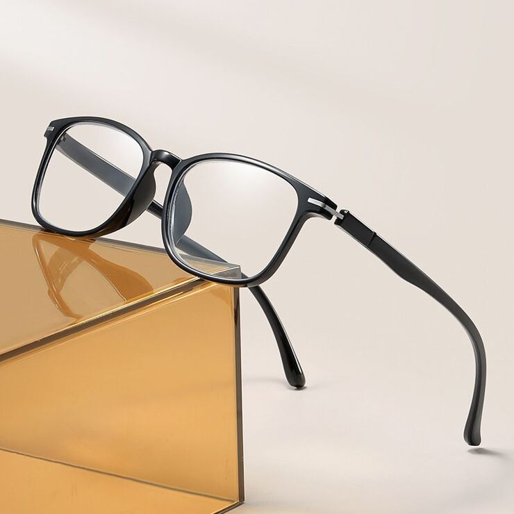 Plastic TR90 glasses for reading, with Blue ray cut protection, diopters from +0.00 to +4.00, RMC=62-64, KY008-2平光