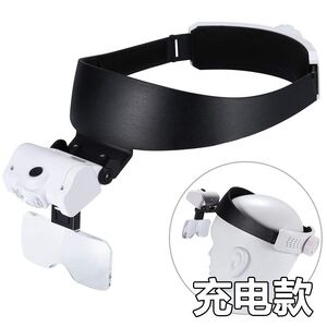 Binocular magnifier with backlight, magnifying glass with head mount 82000JC-XX, magnification: 1Х, 1,5Х, 2Х, 2,5Х, 3,5Х