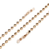 Металлическая нескользящая цепочка золотого цвета, с золотыми звездами, для очков и масок GL1556