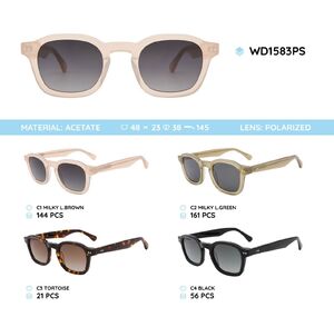 Plastic acetate frame polarized sunglasses WD1583PS
