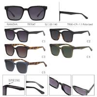 Polarized TR90+CP plastic sunglasses with spring hinges Rianova R7047
