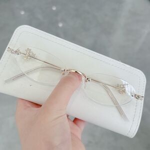 Rimless metal frame with Blue Ray Cut protection lenses MAMO GN0803