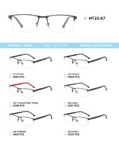 Metal frame with temples made of TR-90 material HT22-67