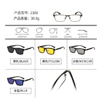 El Dorado frames with polarized sunshades set (clip-on) on magnet 2308 (5 pieces) 