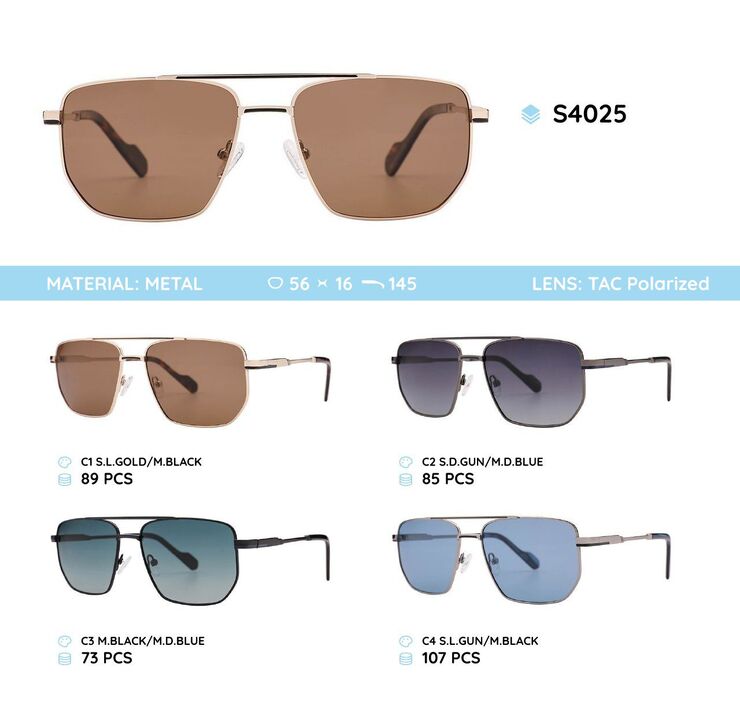 Metal frames polarized sunglasses S4025