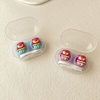 Mini soft contact lens kit PP-X69底坐玫红熊