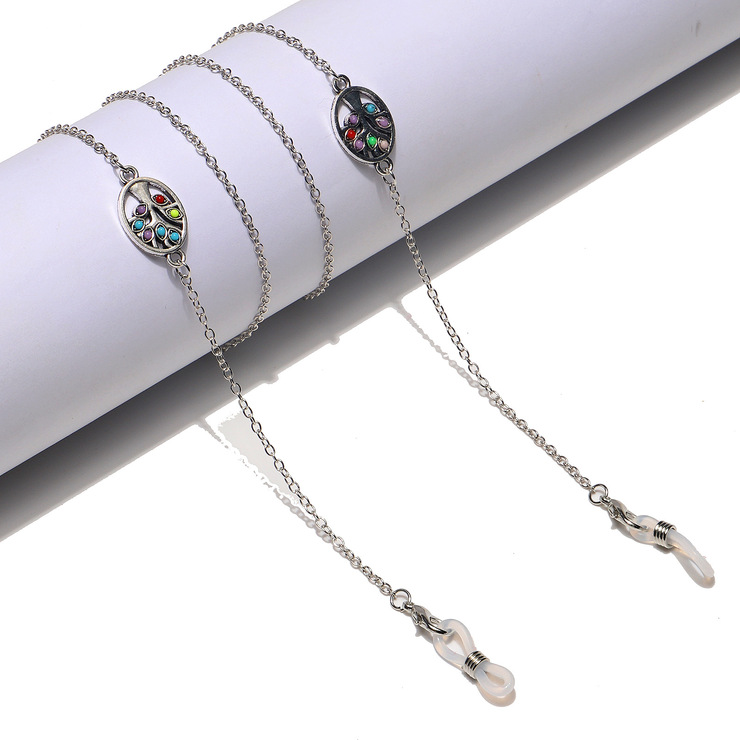 Металлическая цепочка для очков и масок с кулоном 