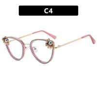 Plastic glasses with blue light protection and rhinestones for women 2214镶钻-PN