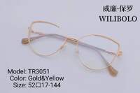 Оправа металл + TR90 ультратонкая женская Wilibolo TR3051
