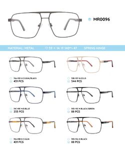 Металлическая оправа с дужками из пластика TR-90 с флексом MR0096