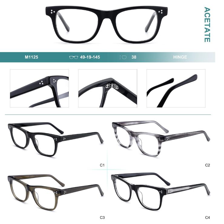 Plastic frames for glasses, acetate material Big City M1125