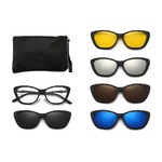 Оправа El Dorado с комплектом поляризационных солнцезащитных насадок (клипон) на магните 2345T (5 штук)