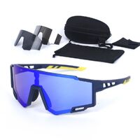 Safety shockproof sports goggles+3 caps 0923-1