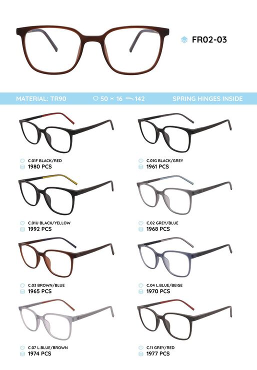 TR90 plastic frame for glasses FR02-03