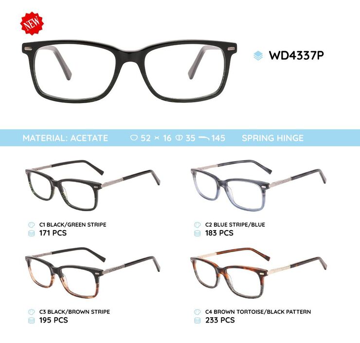 Plastic acetate eyeglasses frame WD4337P