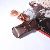 Genuine leather glasses case BR9091A