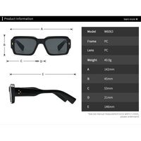 Plastic square sunglasses Elit 6063-EL