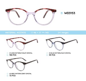 Plastic acetate eyeglasses frame for women WD3153