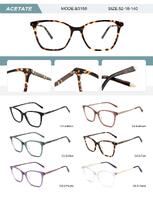 Plastic acetate frame for women with spring hinges B3158-DA