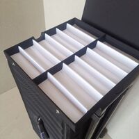 Передвижной бокс (ящик, чемодан, кейс, кофр, органайзер, витрина) на колёсах для оправ и очков на 192 места JS-C220921