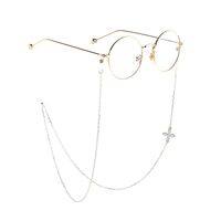 Metal non-slip chain, with petal, for glasses and masks GL607