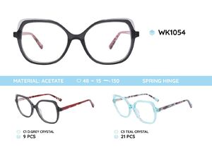 Acetate plastic frames for kids, with spring hinges WK1054