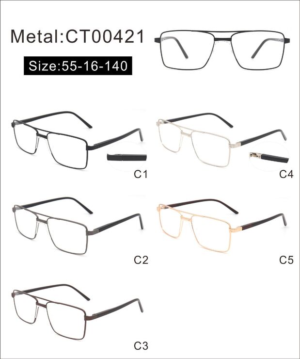 Оправа металлическая с мягким носоупором и флексом CT00421-DA