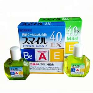 Японские  глазные капли с витаминами Lion Smile 日本原装进口狮王smile40EX眼药水缓解眼部疲劳 滴眼液
