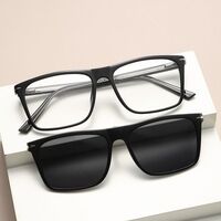 Оправа пластиковая TR90 с флексом + комплект из 5 поляризационных солнцезащитных насадок (клипон) на магните El Dorado EL1206