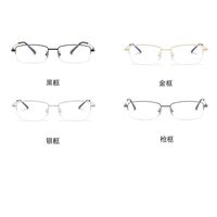 Очки металлические полуободковые для дали V6039 с защитой Blue ray cut и с заушниками с памятью, диоптрии от 0.00 до -6.00, РМЦ=62-64