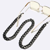 Black-colored metal non-slip chain, thick aluminum, for glasses and masks GL1696