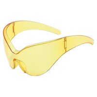Plastic rimless sunglasses W68193