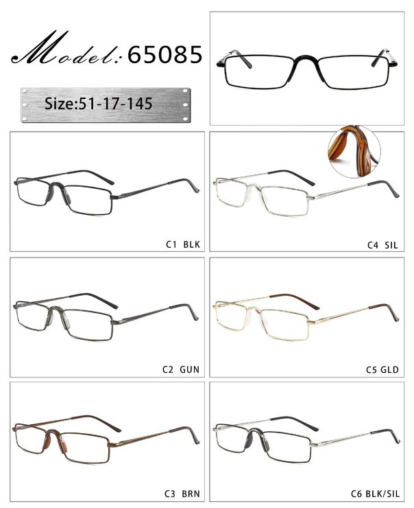 Оправа металлическая с мягким носоупором и флексом 65085-DA