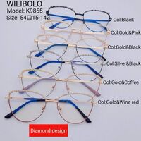 Оправа металлическая ультратонкая, со стразами Wilibolo K9855