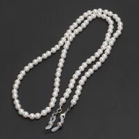 Metal non-slip chain, with gold pearl beads, for glasses and masks GL216