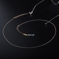 Металлическая нескользящая цепочка,с медными бусинами, для очков и масок GL969