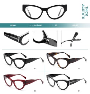 Plastic frames for glasses, thick acetate Big City H2831