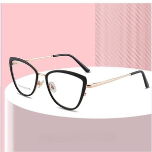 Combined frame (metal + TR90) or glasses with blue light protection, with spring hinges FA87083