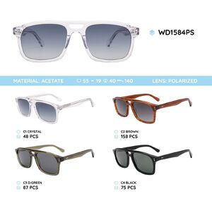 Plastic acetate frame polarized sunglasses WD1584PS