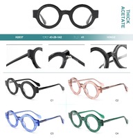Plastic frames for glasses, thick acetate Big City H2837