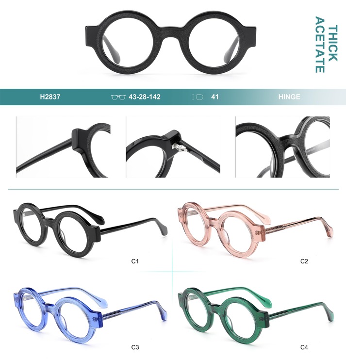 Plastic frames for glasses, thick acetate Big City H2837