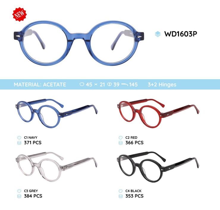 Plastic acetate eyeglasses frame WD1603P