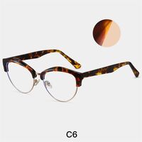 Combined frame (metal + TR90) or glasses with blue light protection, with spring hinges FA87268
